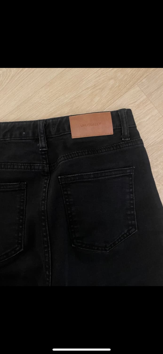 Unusually 블랙데님 세미부츠컷 팬츠 상품이미지9