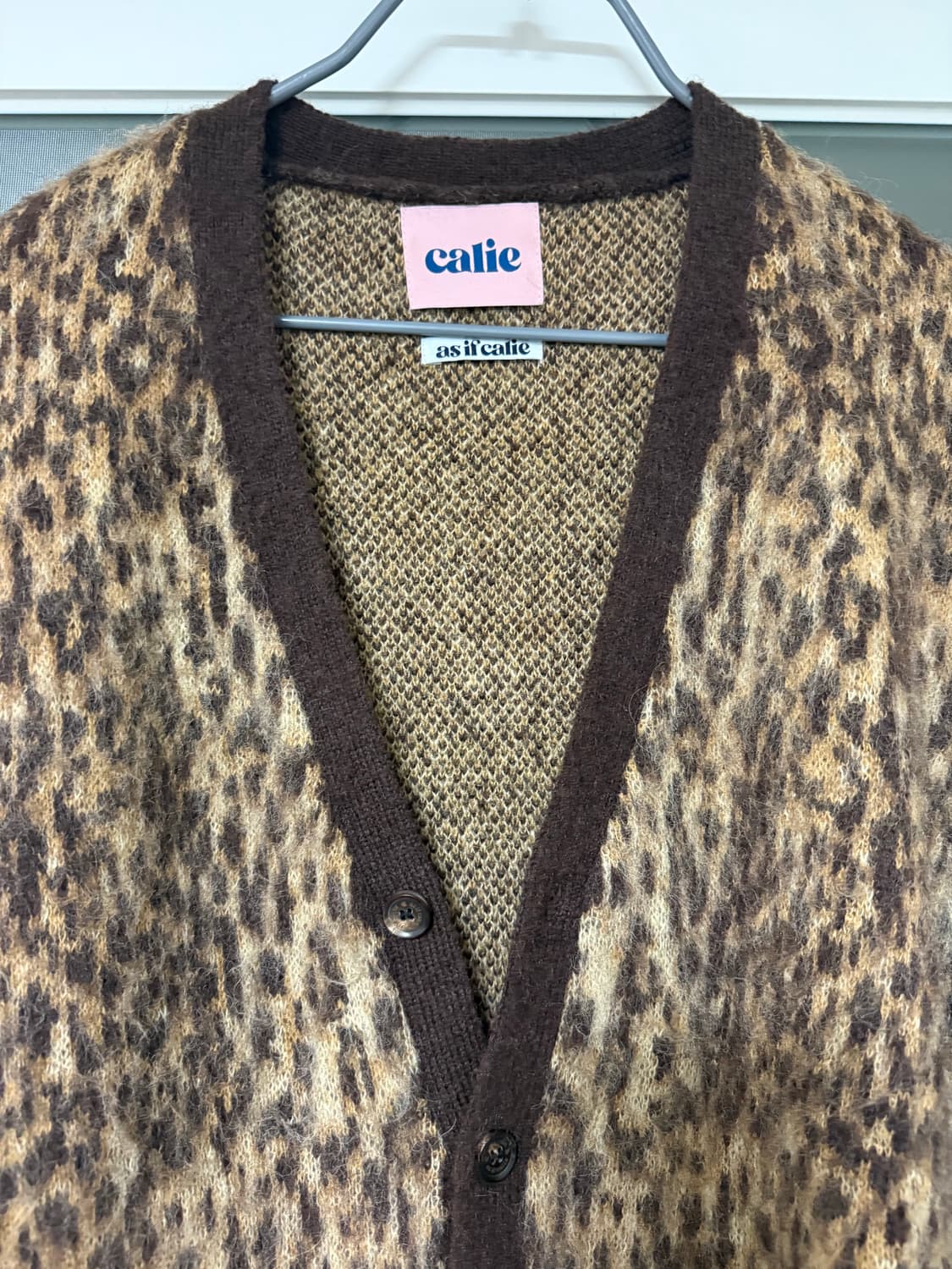 As if calie 애즈이프캘리 레오파드 가디건 상품이미지5