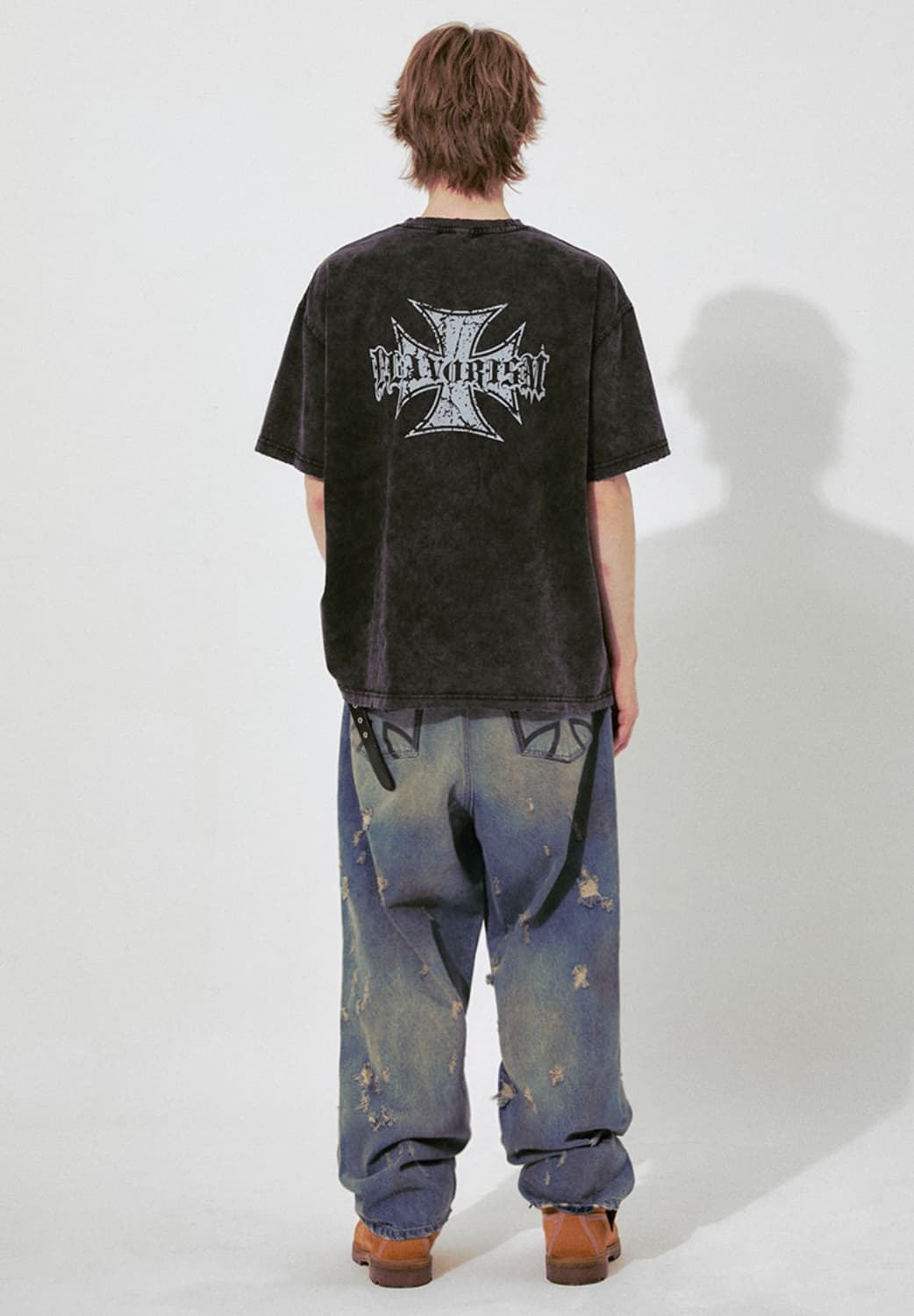 플레이버리즘 데미지 워싱 청바지 XL 상품이미지3