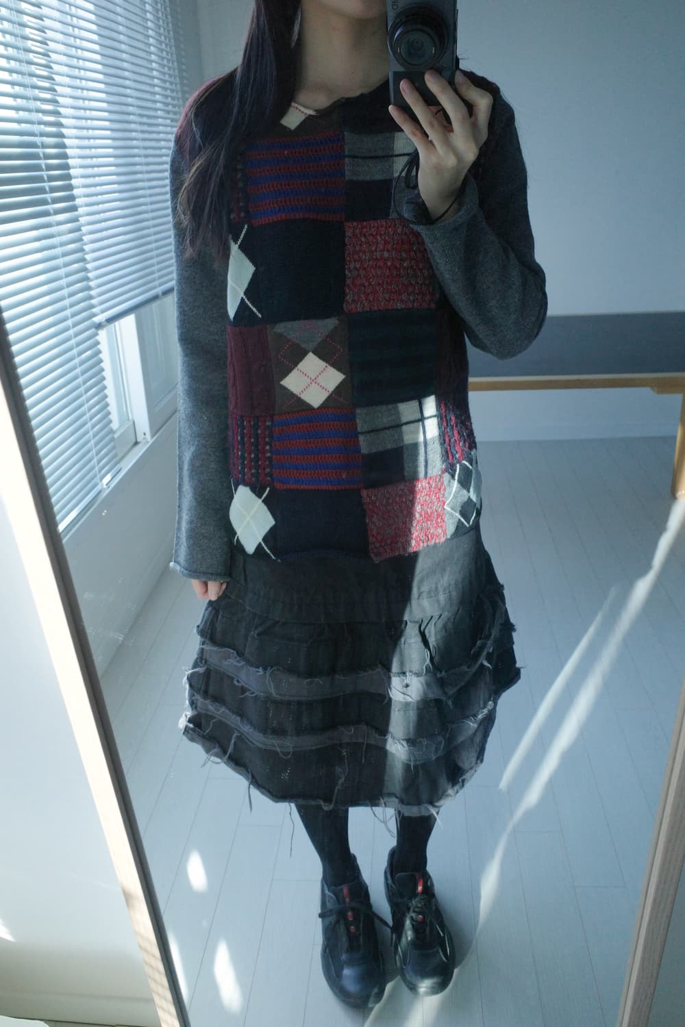 꼼데가르송 셔츠 패치워크 니트 상품이미지1