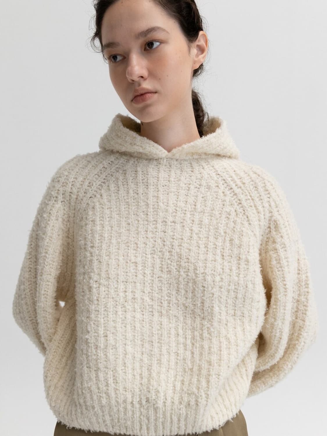 Monoha volume hoody knit 상품이미지4