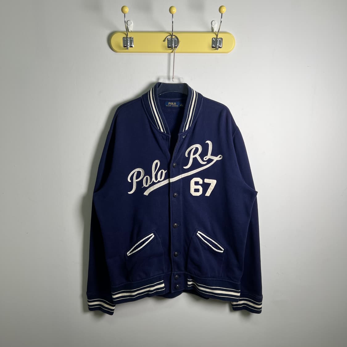 폴로 랄프로렌 RL67 베이스볼 바시티 자켓 XL 상품이미지1