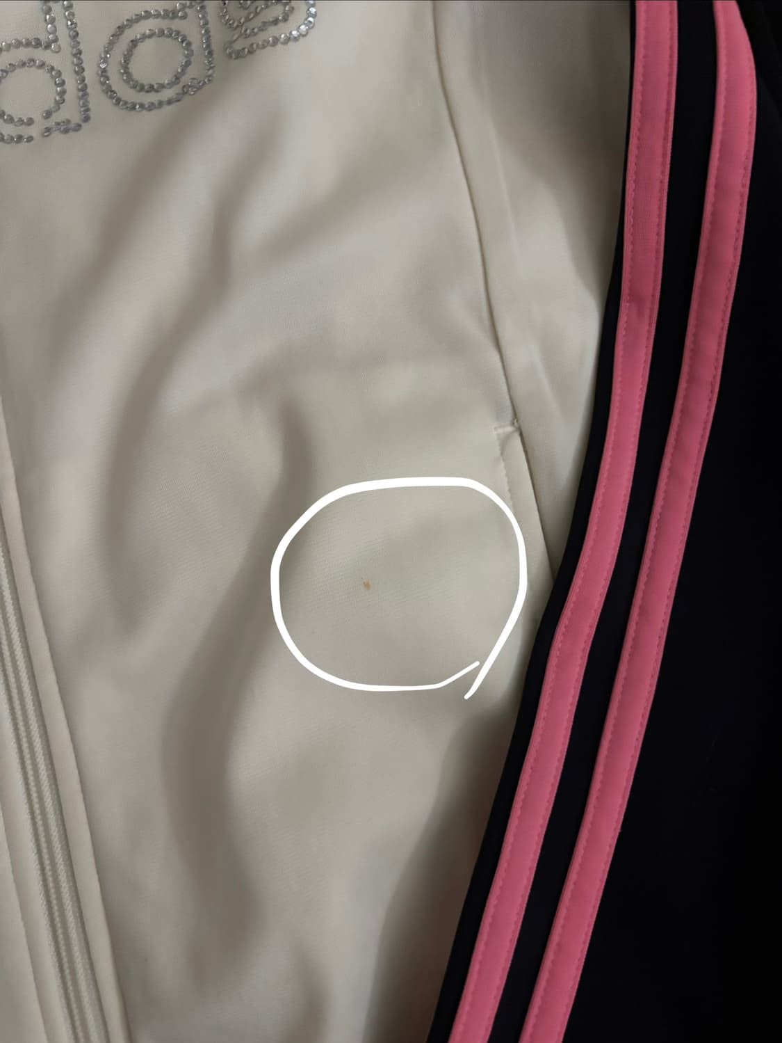 아디다스 y2k 큐빅 블랙 핑크 져지 상품이미지3