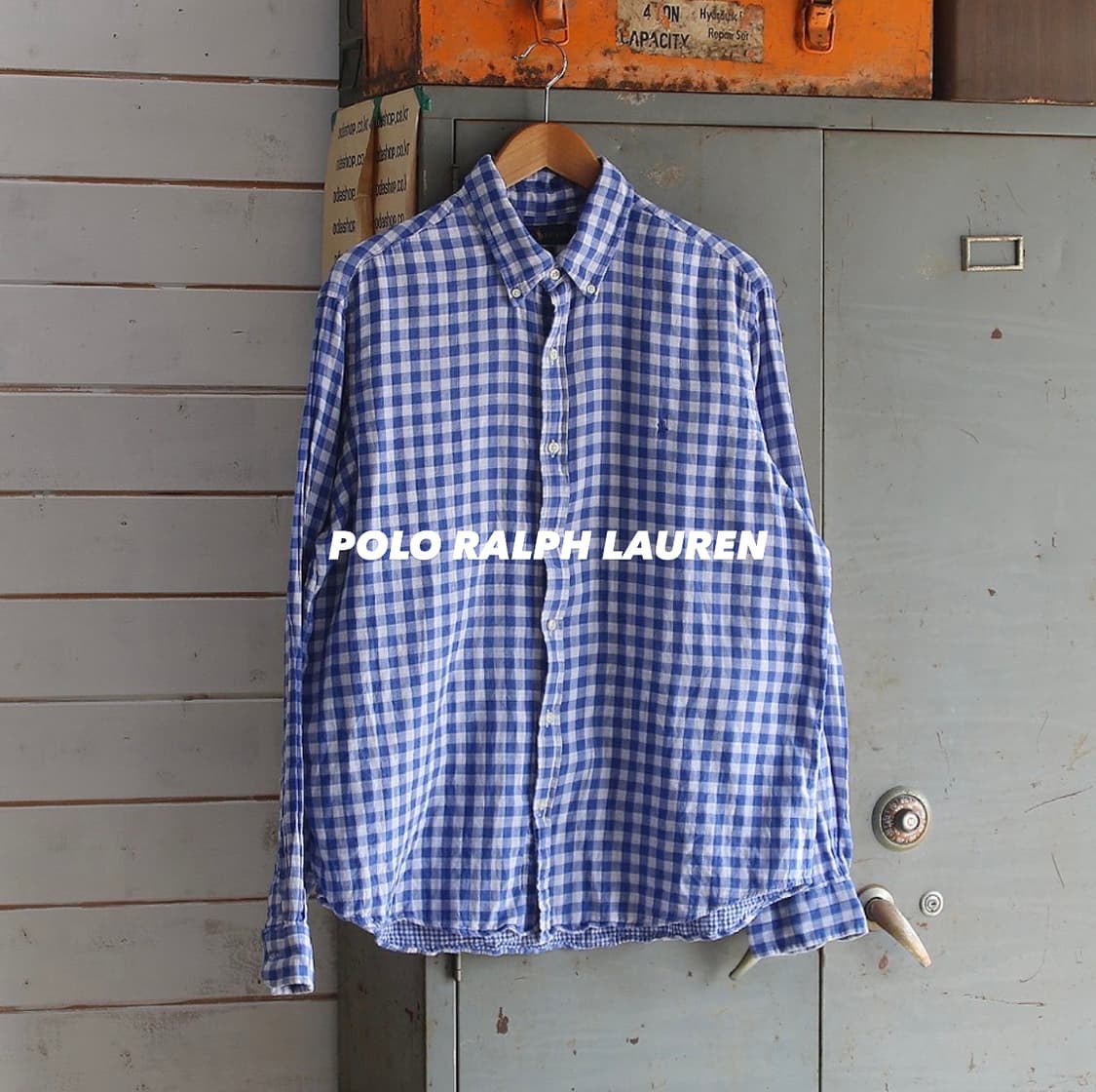 (착용컷) 폴로 랄프로렌 체크 셔츠 (남성용 XL) 상품이미지1