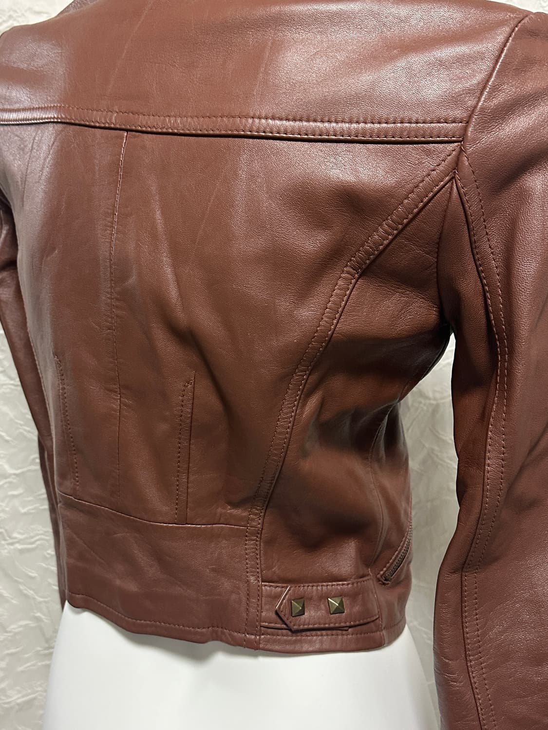 빈티지 쉽스킨 양가죽 스터드 리얼 레더 자켓 상품이미지4