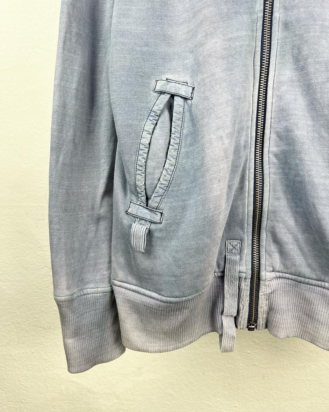 디젤 딥블루 워시드 로고 코튼 집업 상품이미지3