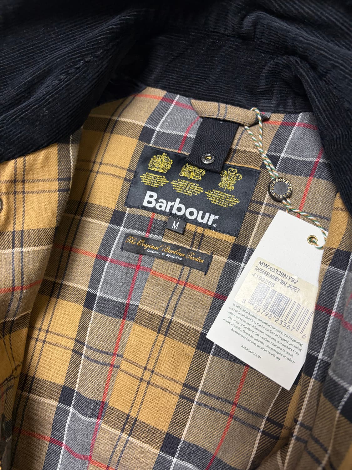 [새상품] 바버 애쉬비 왁스자켓 다크네이비 M 상품이미지6