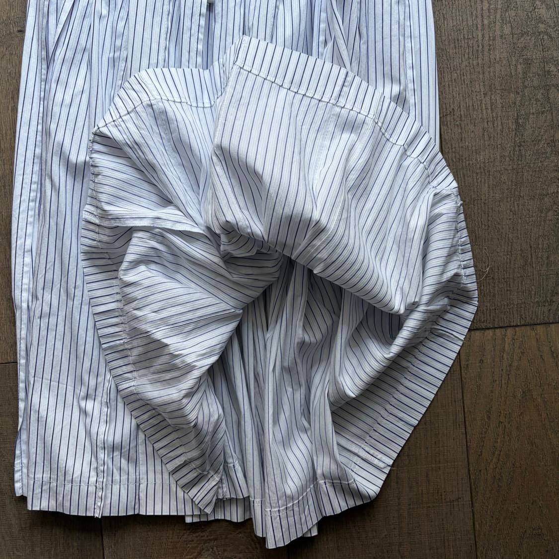 Irregular Pleats Stripe Skirt 상품이미지5