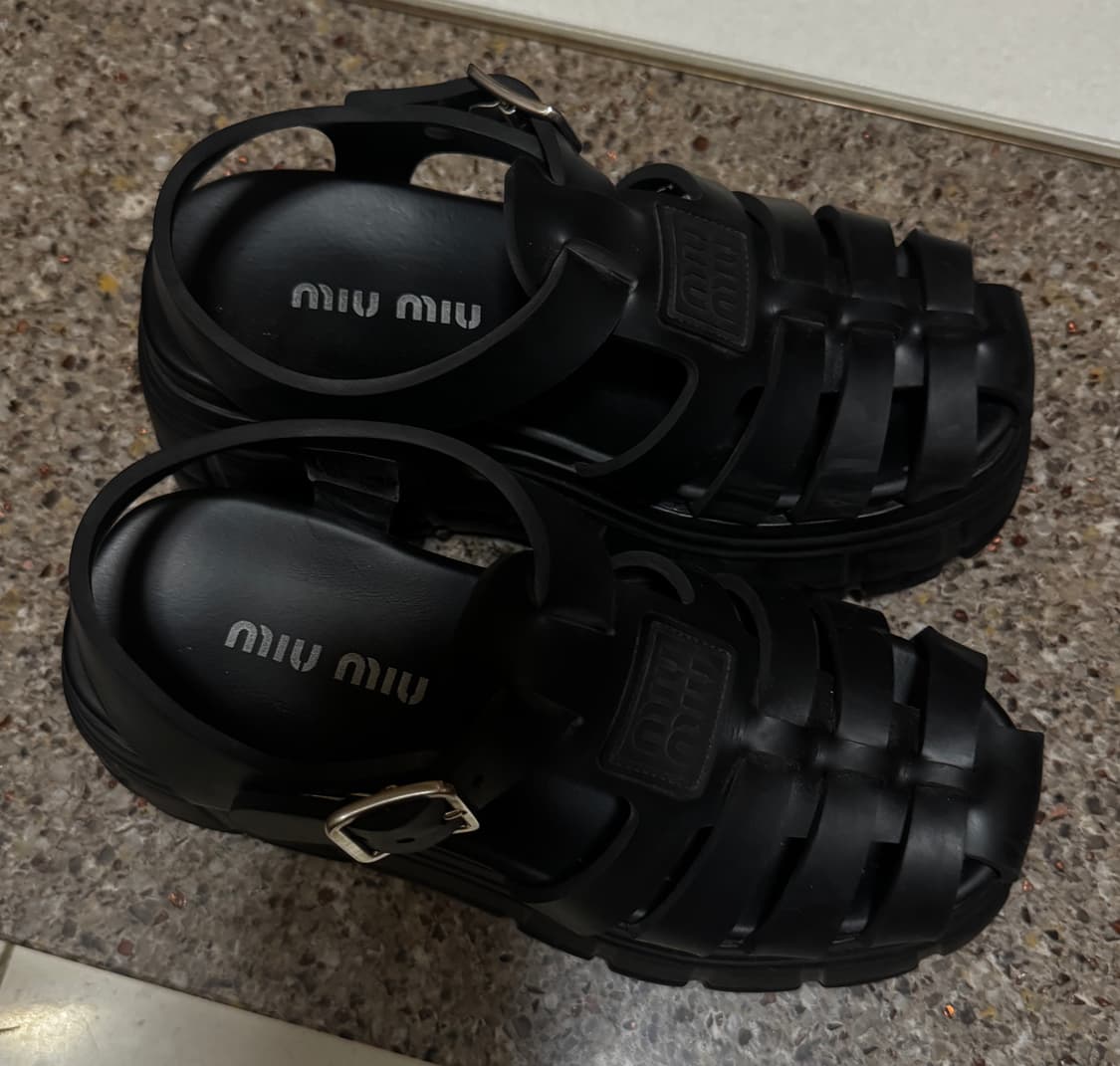 Miumiu 플랫폼 샌들 상품이미지4