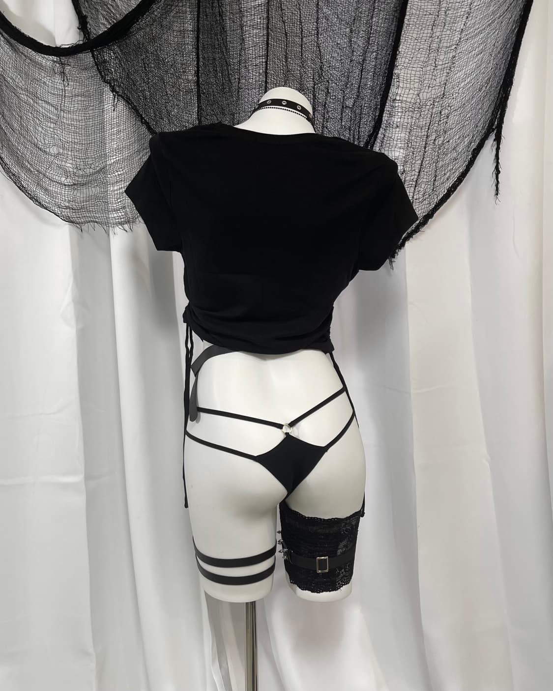 black shirring t-shirt 상품이미지4