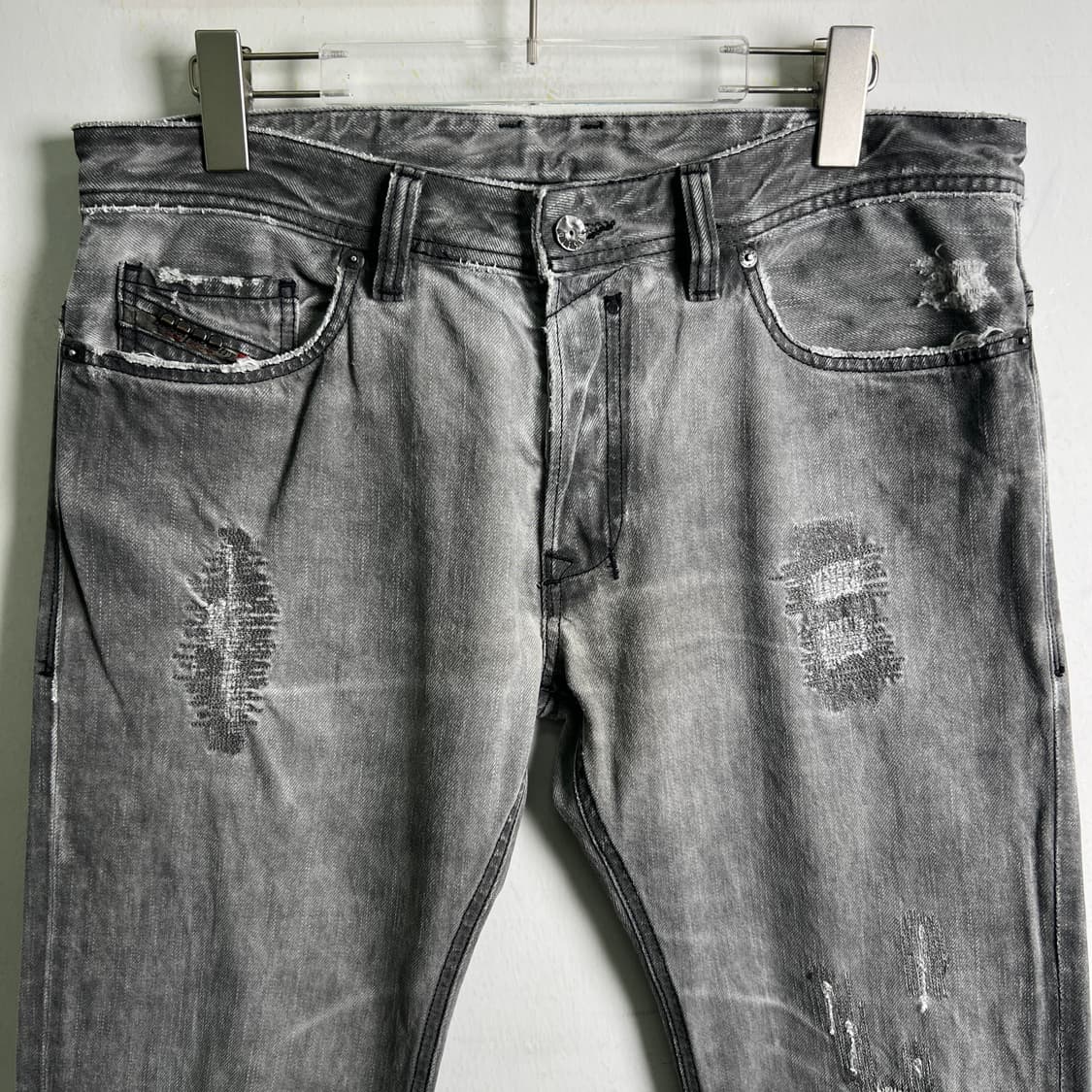 diesel 디젤 사파도 그레이 워싱 데님 팬츠 32 상품이미지4