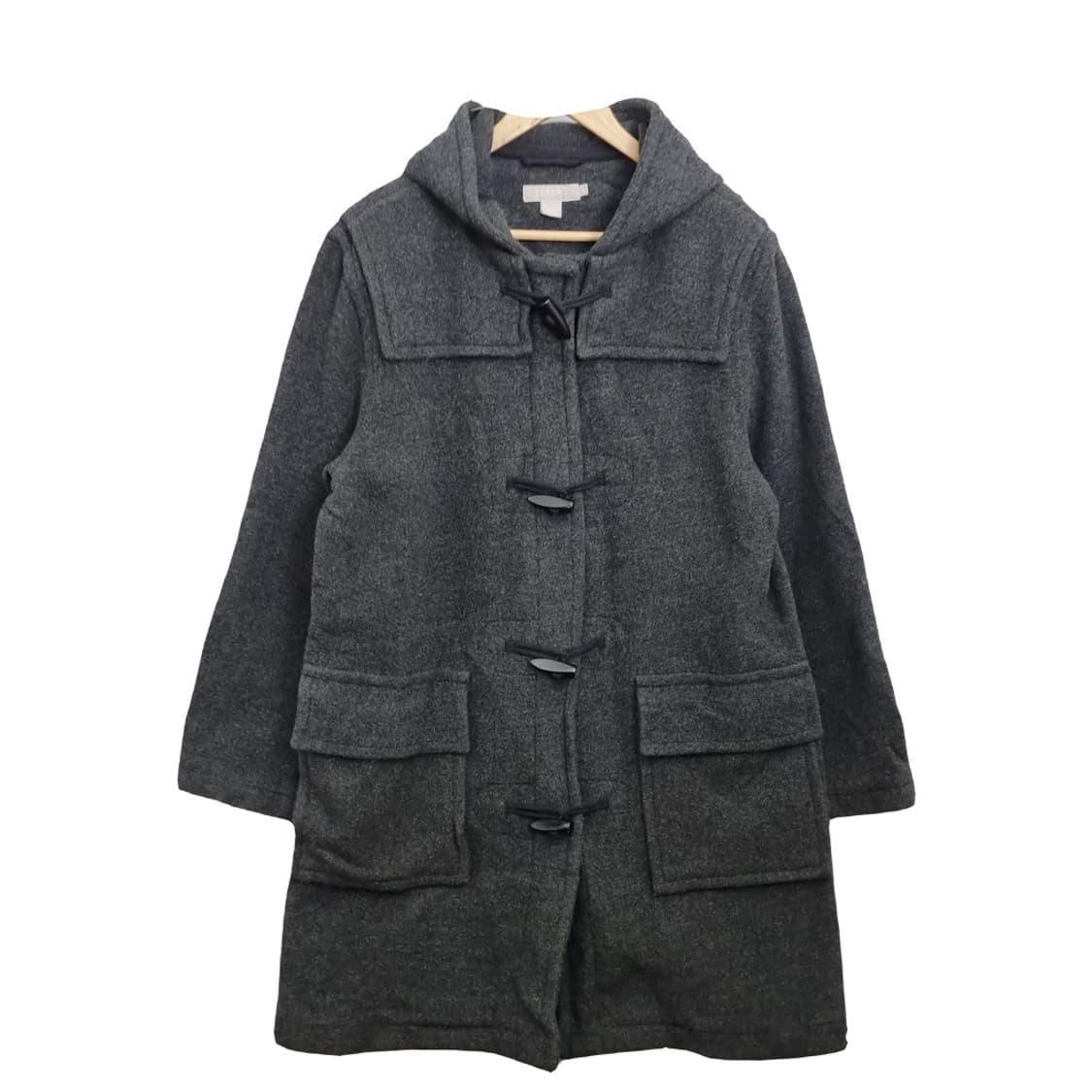 제이크루 그레이 후드 더플 코트 상품이미지1