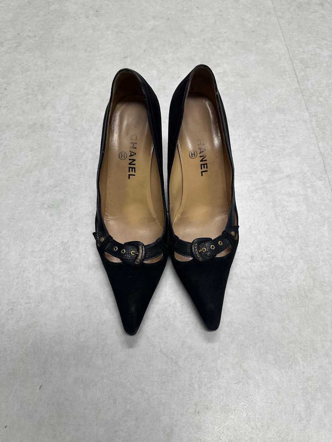 빈티지 샤넬 포인티드 토 힐 상품이미지4