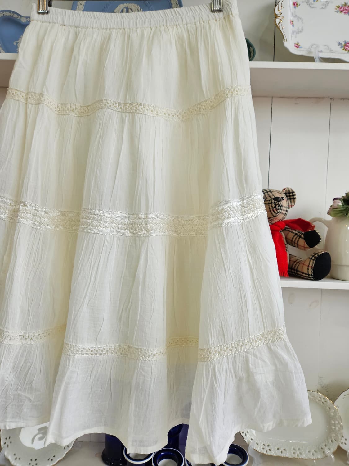 코튼 레이스 캉캉 스커트 상품이미지4