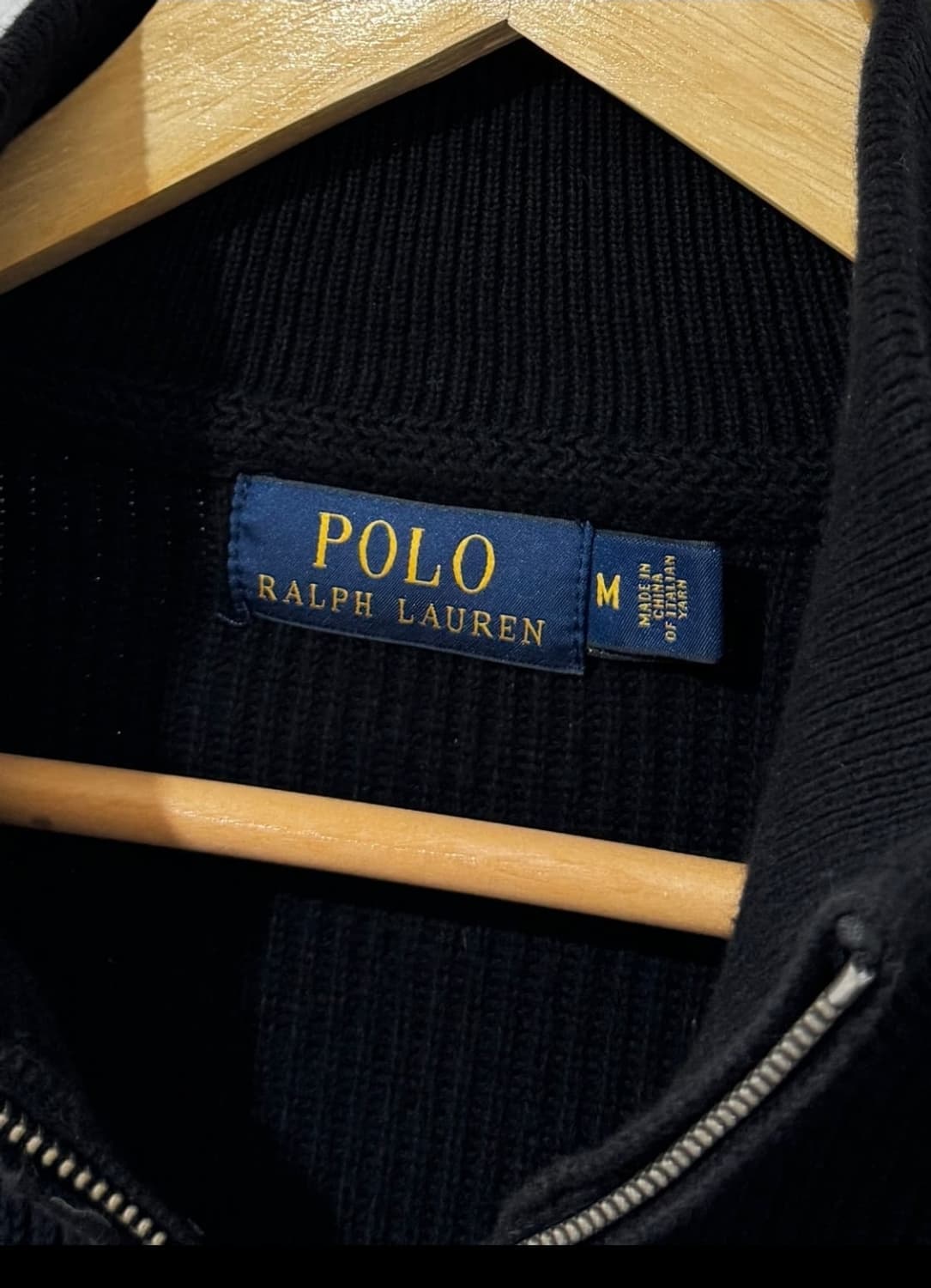 폴로 블랙 투웨이 니트 집업 상품이미지3