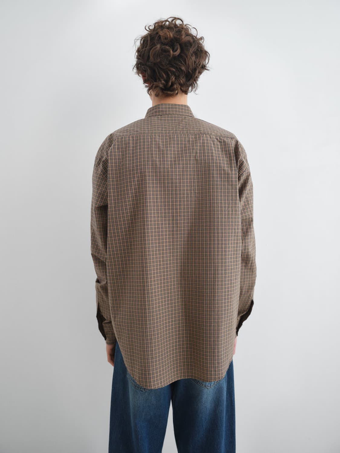 [S,M,XL]기마구아스 Evan 체크 셔츠/브라운 상품이미지3