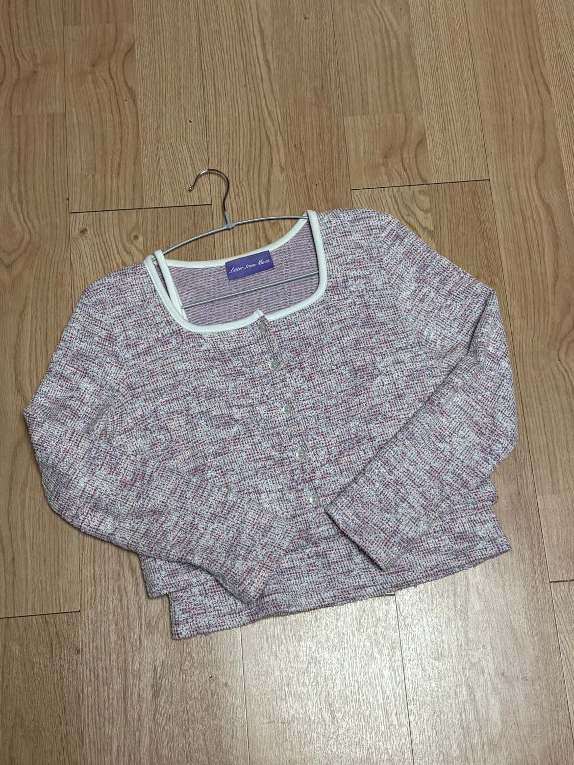 (김현수 착용)레터프롬문 트위드 가디건 + 뷔스티에 세트 상품이미지5