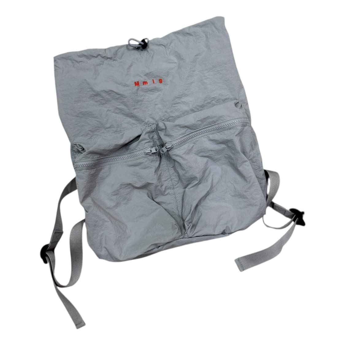 MMLG 나일론 드로우 스트링 럭색 백팩 가방 그레이 상품이미지2