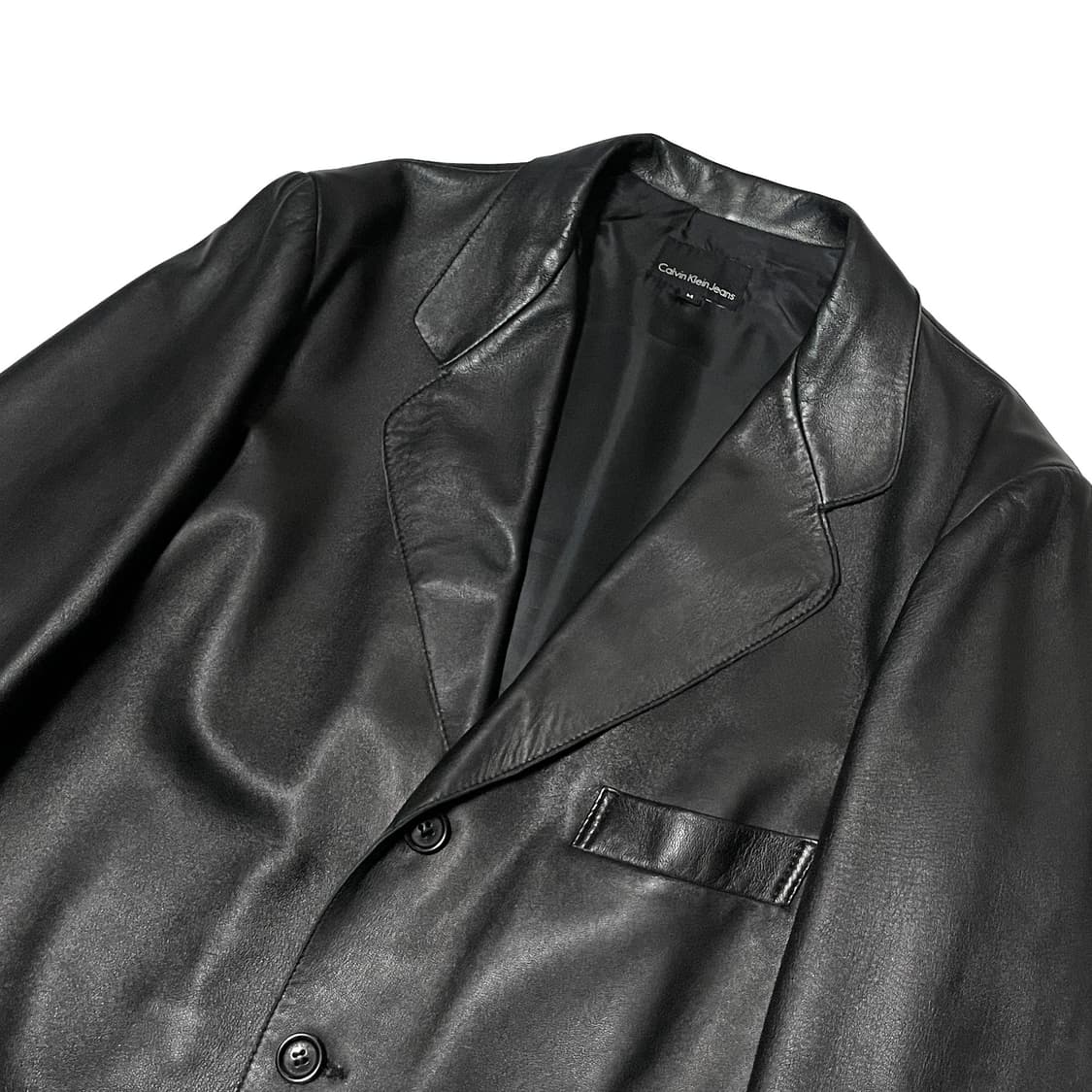 캘빈클라인진 램스킨 블랙 레더 블레이저 상품이미지3