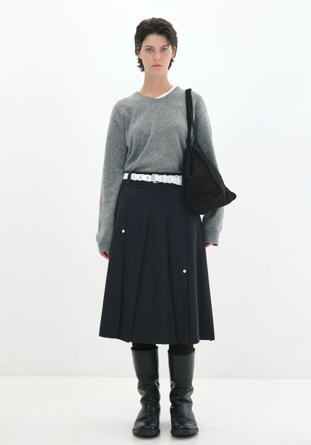 Aieul 아이엘 Tapered Skirt_navy stripe 36 상품이미지2