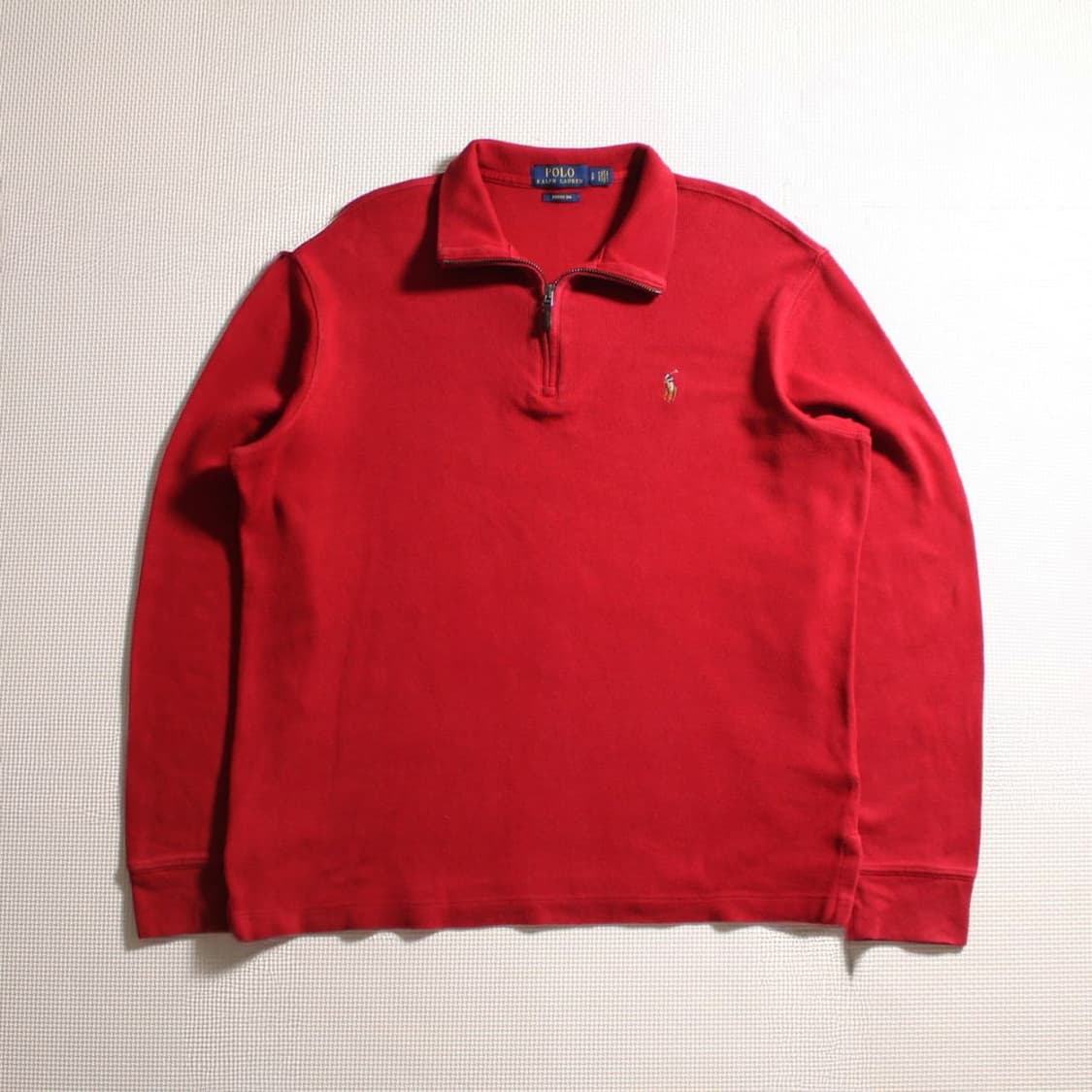 Polo 폴로 랄프로렌 레드 니트 하프집업 상품이미지1