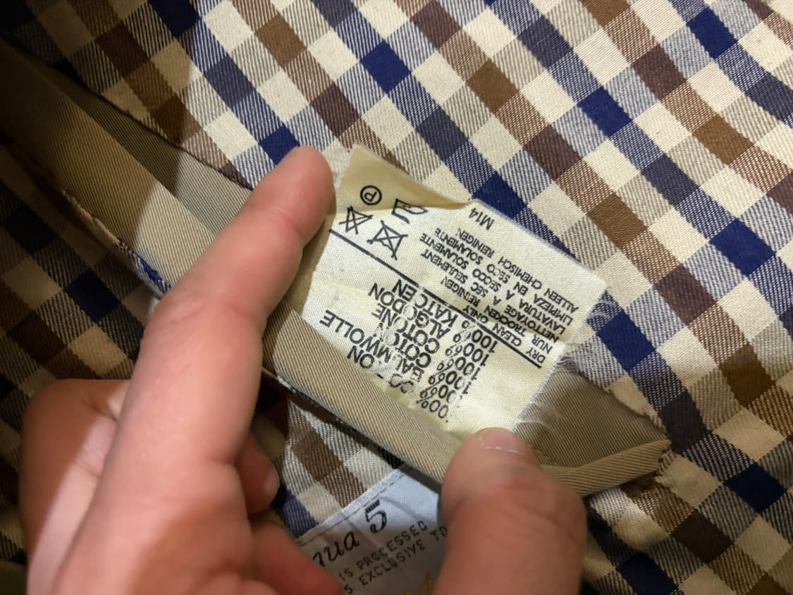 95-100) 80s 아쿠아스큐텀 트렌치코트 상품이미지5