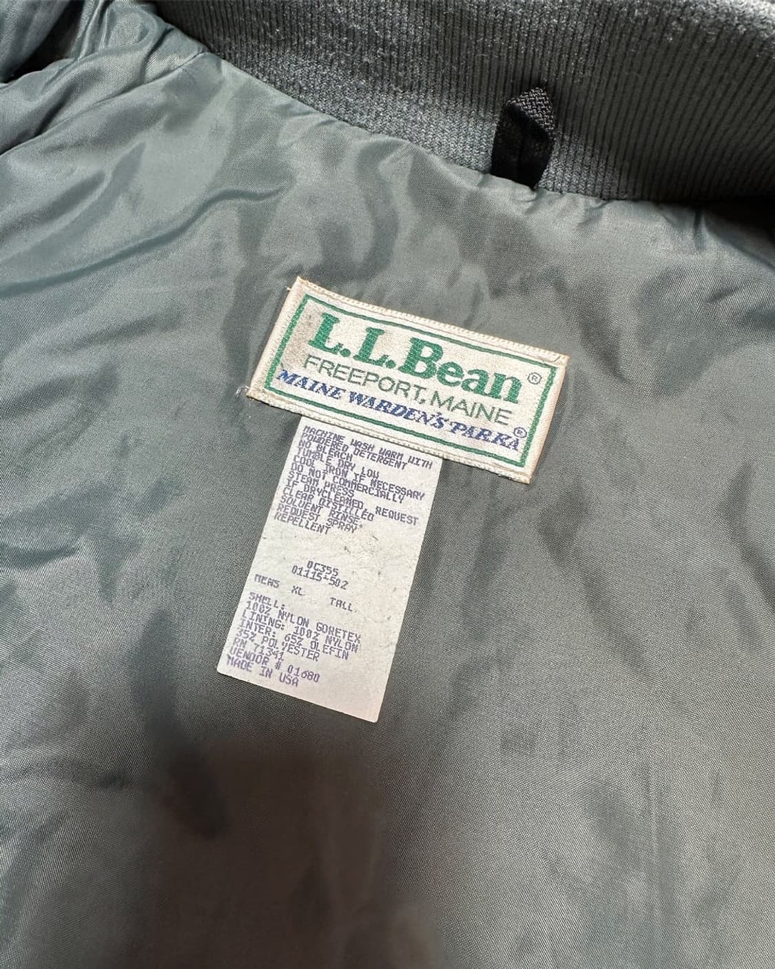 90s 엘엘빈 고어텍스 신슐레이터 마운틴 파카 made in usa 상품이미지9