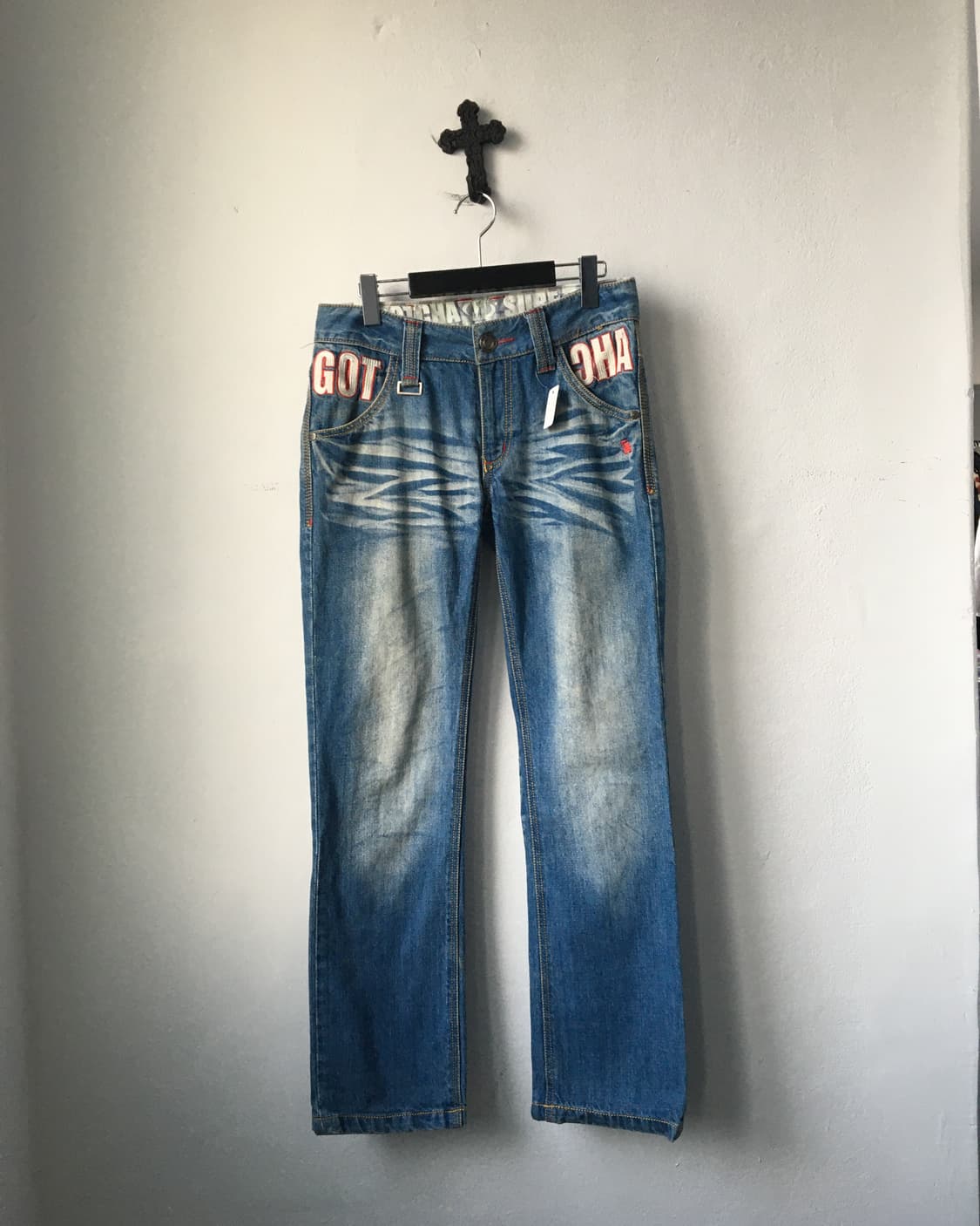 Gotcha back needle work denim pants 상품이미지3