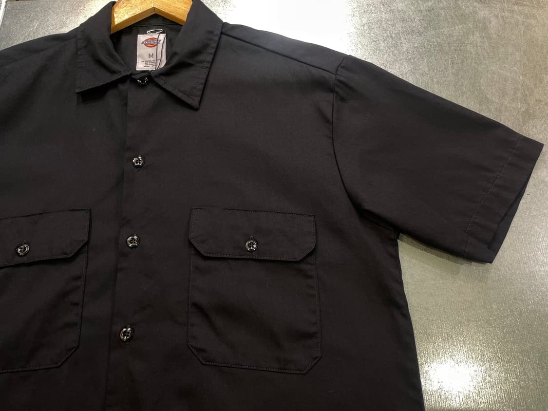 (M) Dickies 디키즈 반팔 워크 셔츠 블랙 상품이미지7