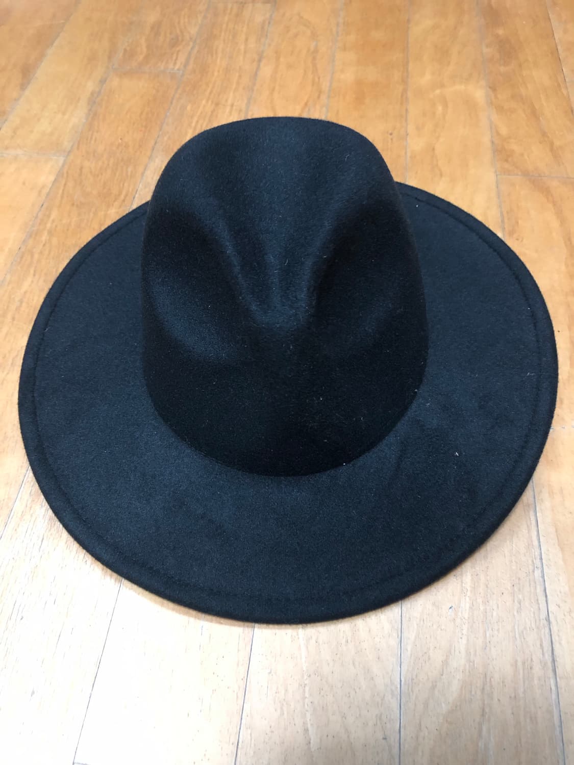 모직 페도라 중절모 헷 모자 블랙 상품이미지1