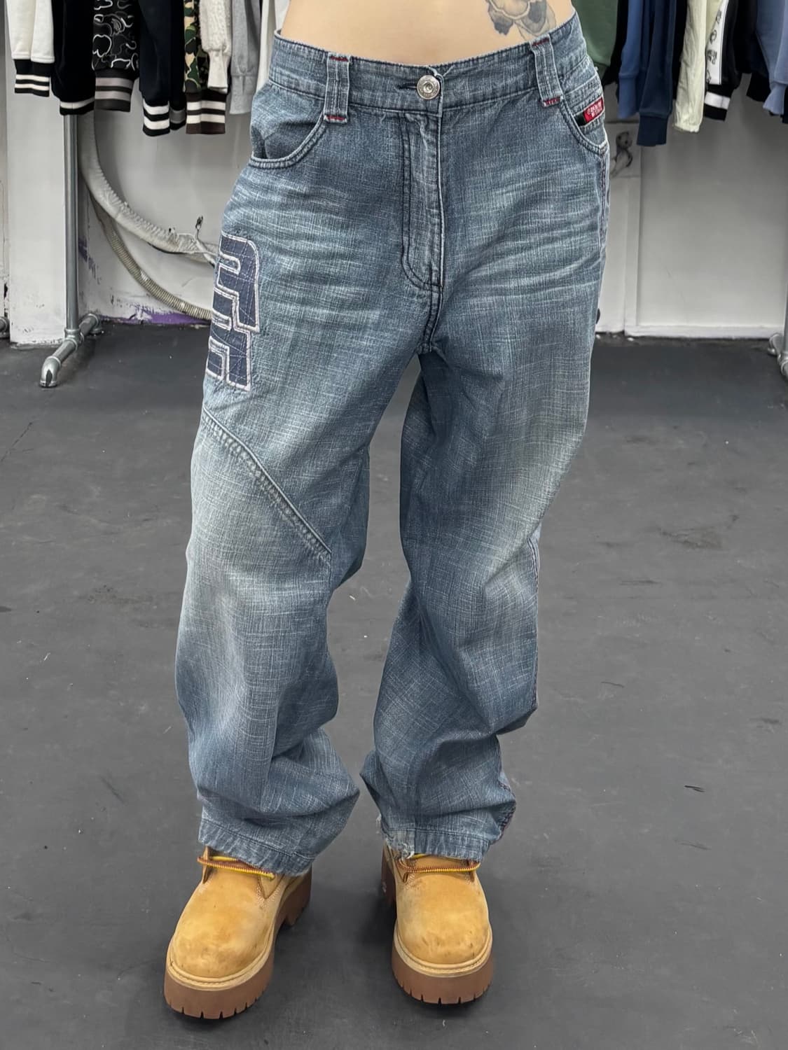 FUBU 푸부 사이드 로고 데님팬츠 상품이미지1