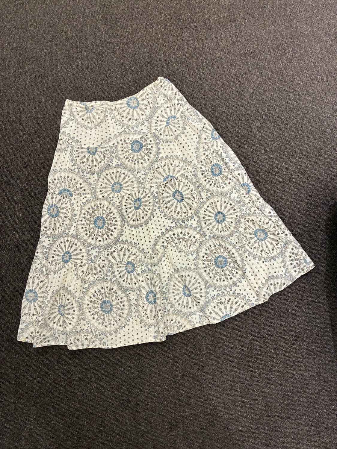 OS)Japanese vintage 여성 플로럴 에스닉 패턴 롱스커트 상품이미지3