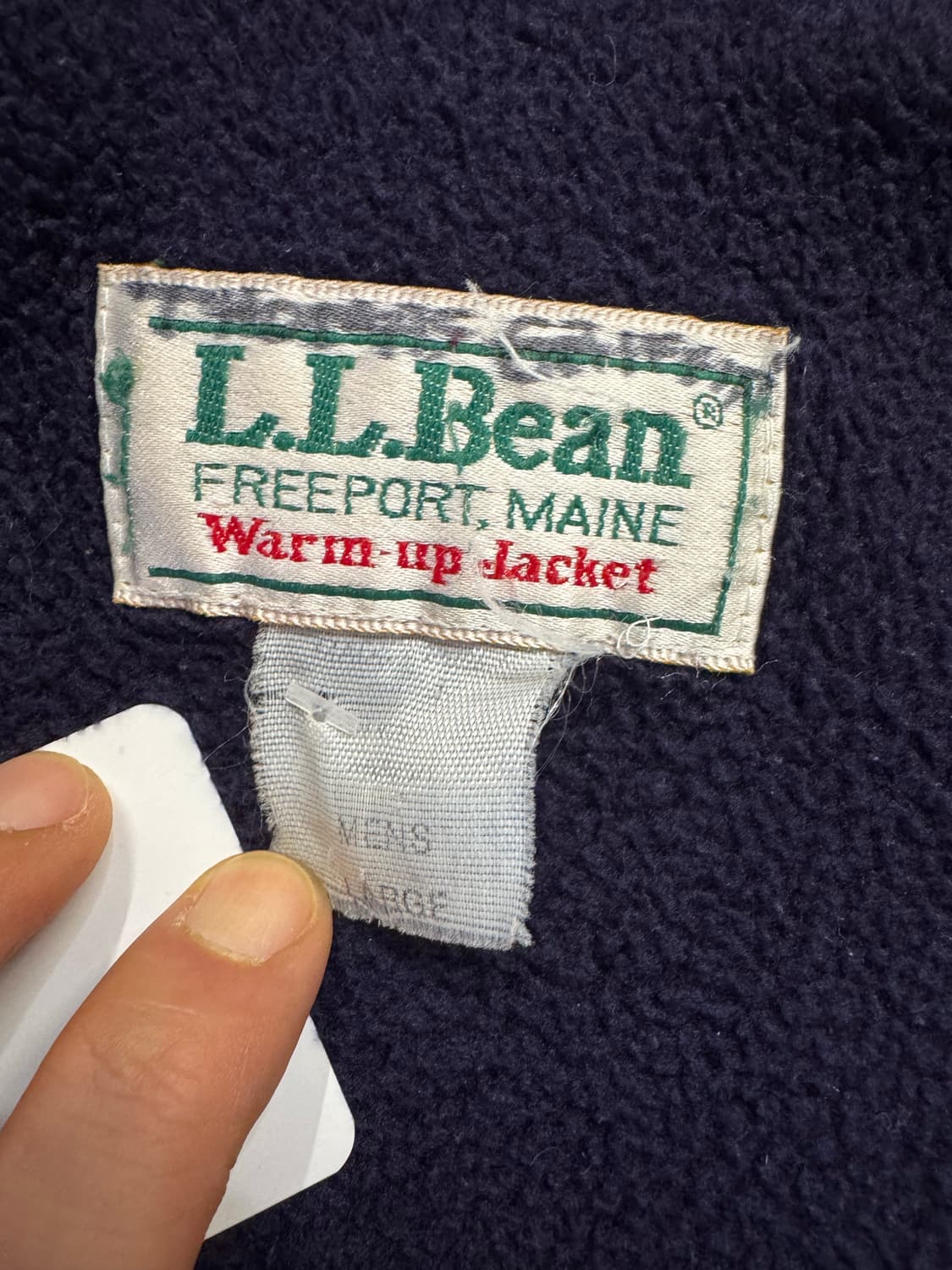 90s 엘엘빈 웜업 플리스 라이닝 자켓 상품이미지6