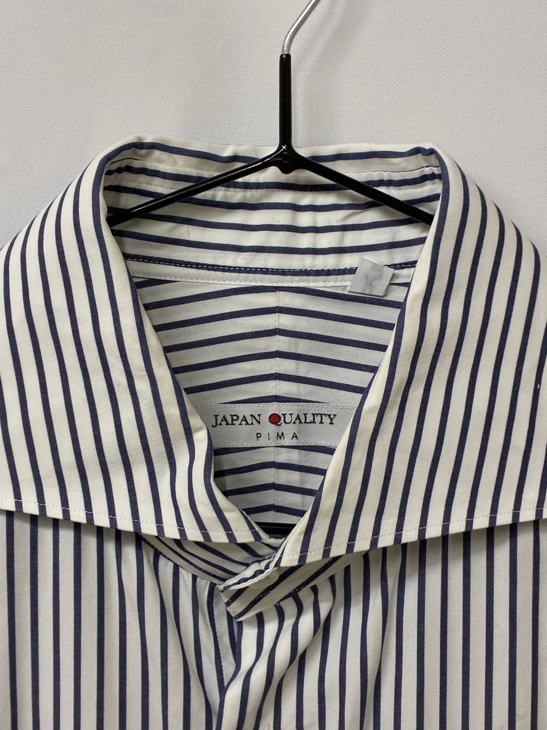 japan quality 와이드카라 스트라이프 셔츠 M 상품이미지1
