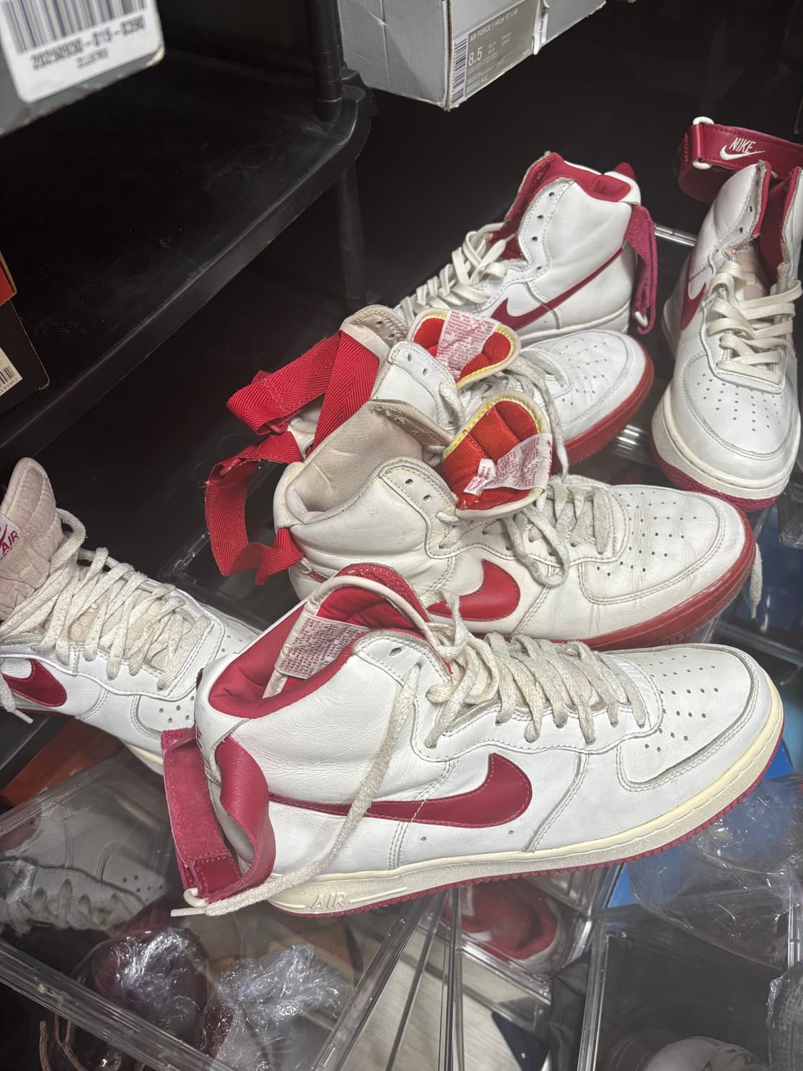 92 년 에어포스1 흰/빨 290 상품이미지1