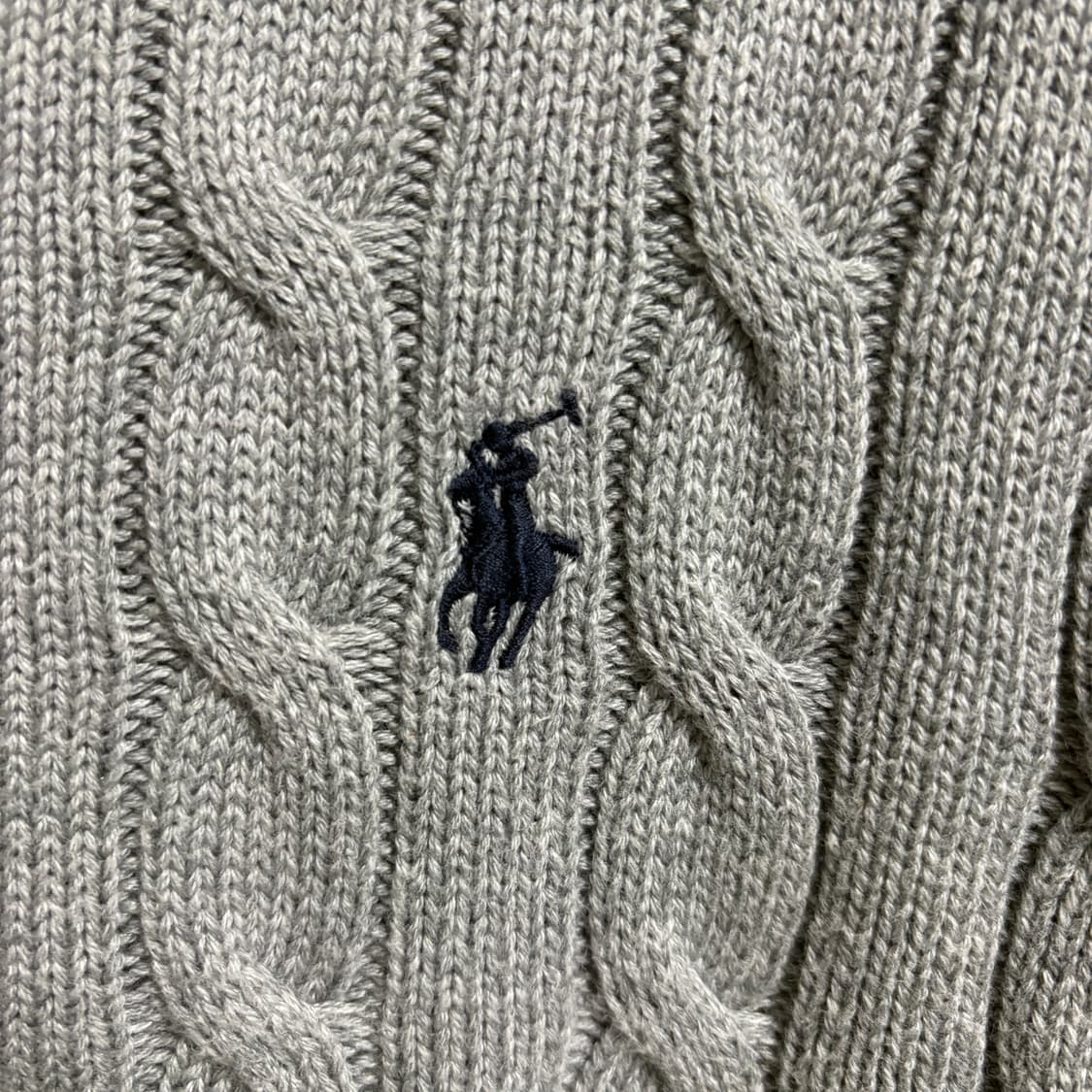 폴로 랄프로렌 코튼 케이블 니트 / 그레이, L 상품이미지5