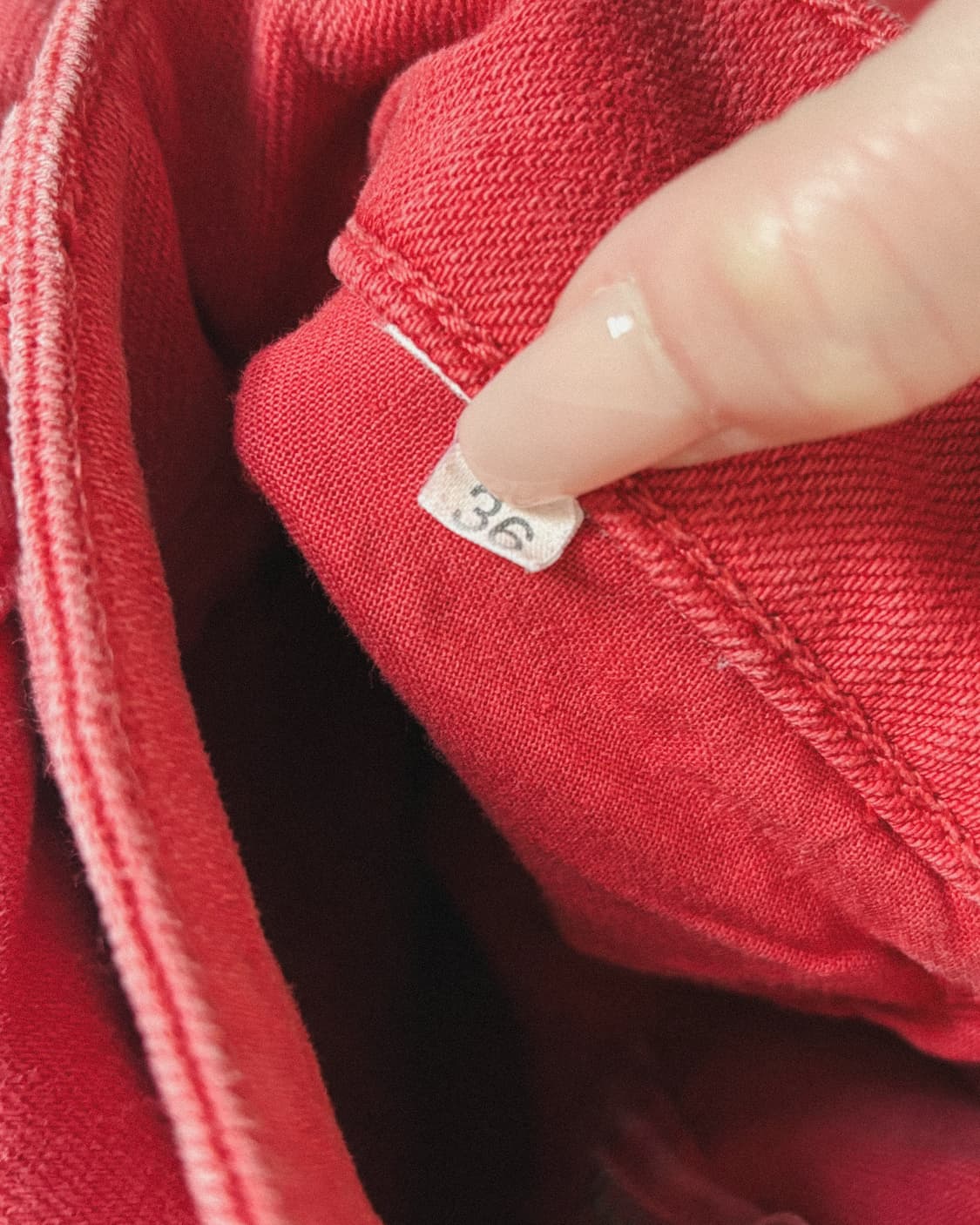 발망 데카르넹 로우라이즈 레드 바이커데님 상품이미지9