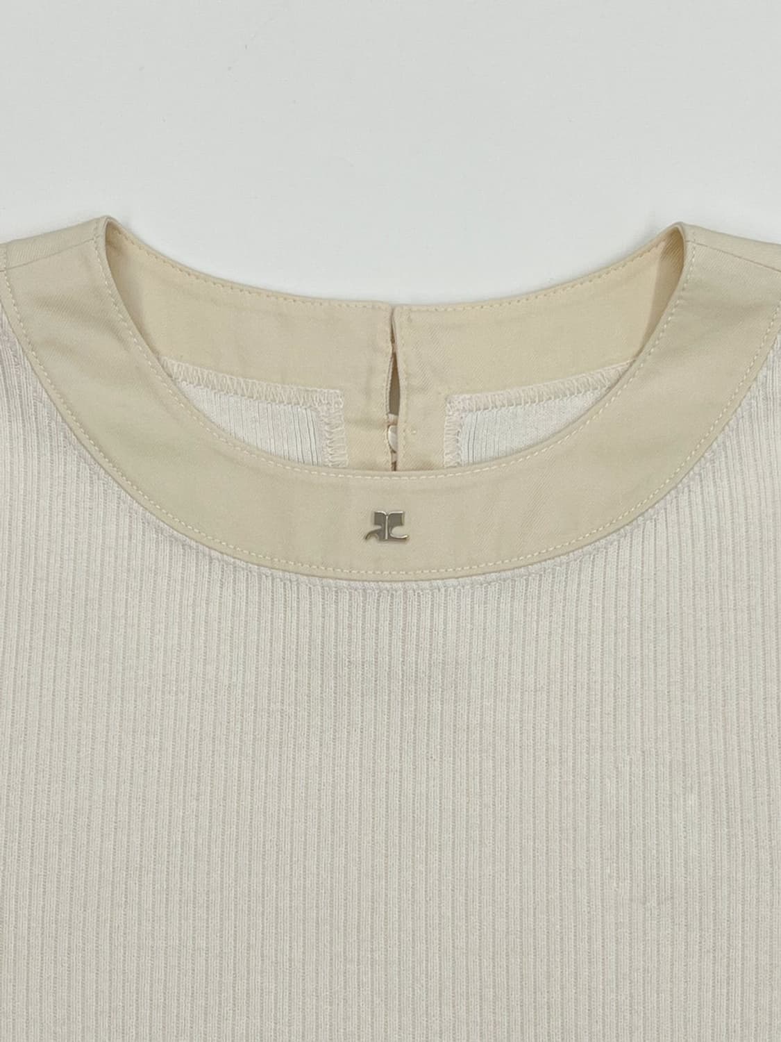 courreges / 꾸레쥬 아이보리 골지 탑  상품이미지2
