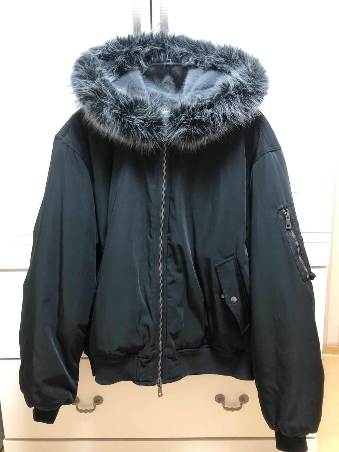 MA-1 퍼 후드 점퍼 상품이미지1