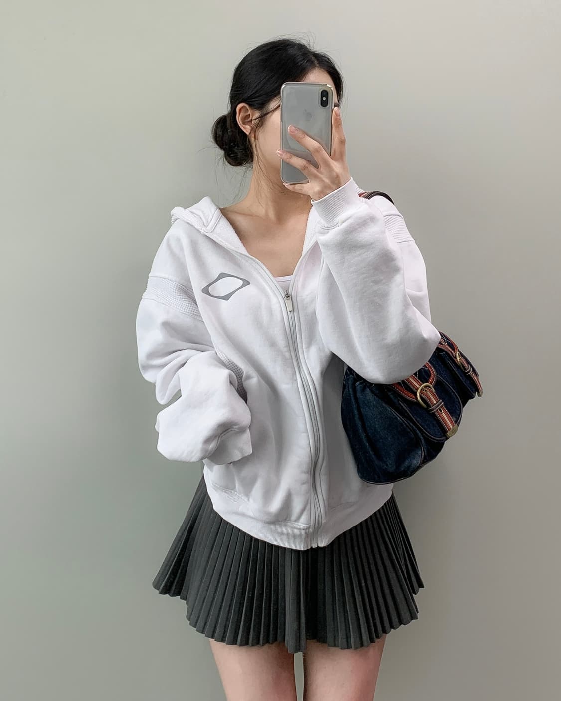 미스치프 패너블 와플 후드집업 상품이미지2