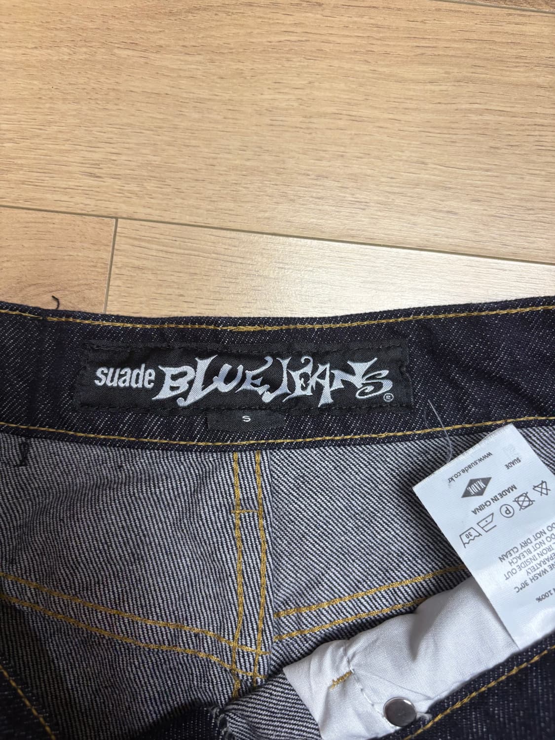 스웨이드 인디고 배기 데님s 상품이미지4