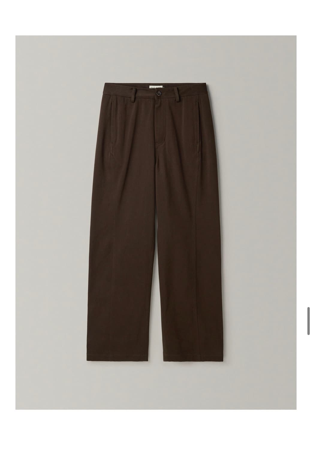 파사트패턴 커브드 코튼 팬츠_dark brown 상품이미지3