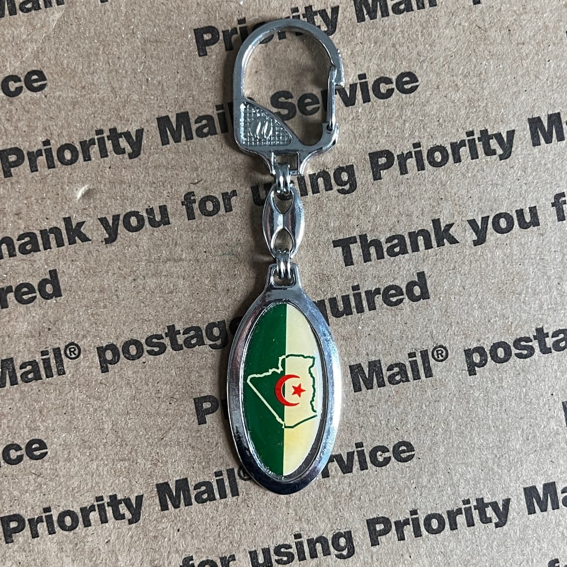 90s vtg Algeria Flag Keyring 상품이미지1