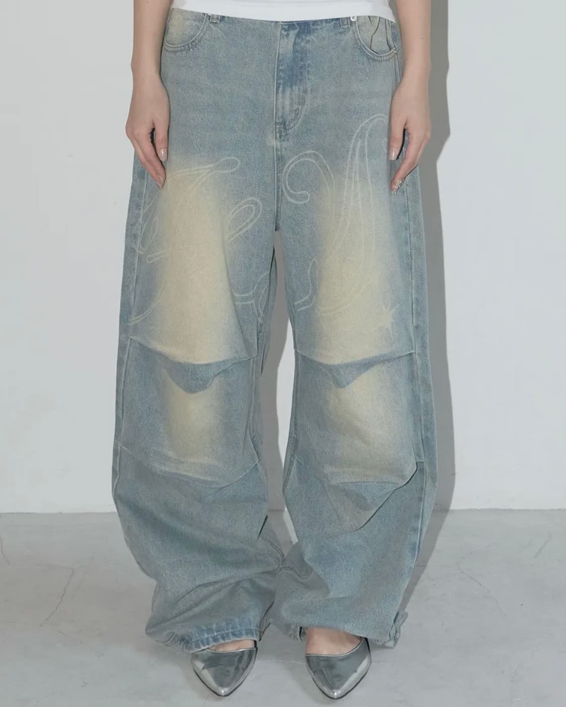 팬시클럽 엔젤 빈티지 워싱 핀턱팬츠  상품이미지3