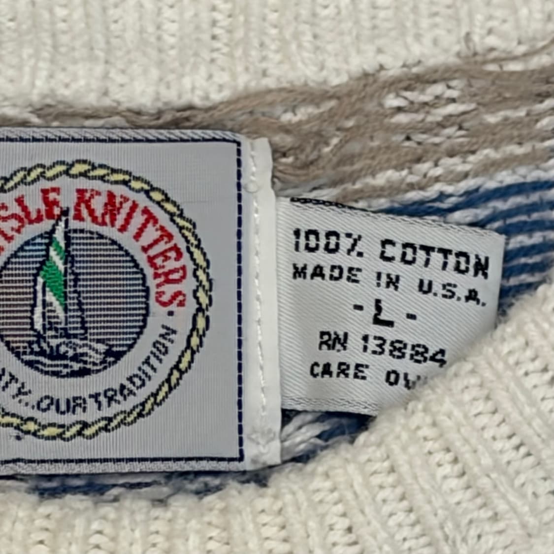 90s Made in USA 빈티지 코튼 니트 상품이미지5