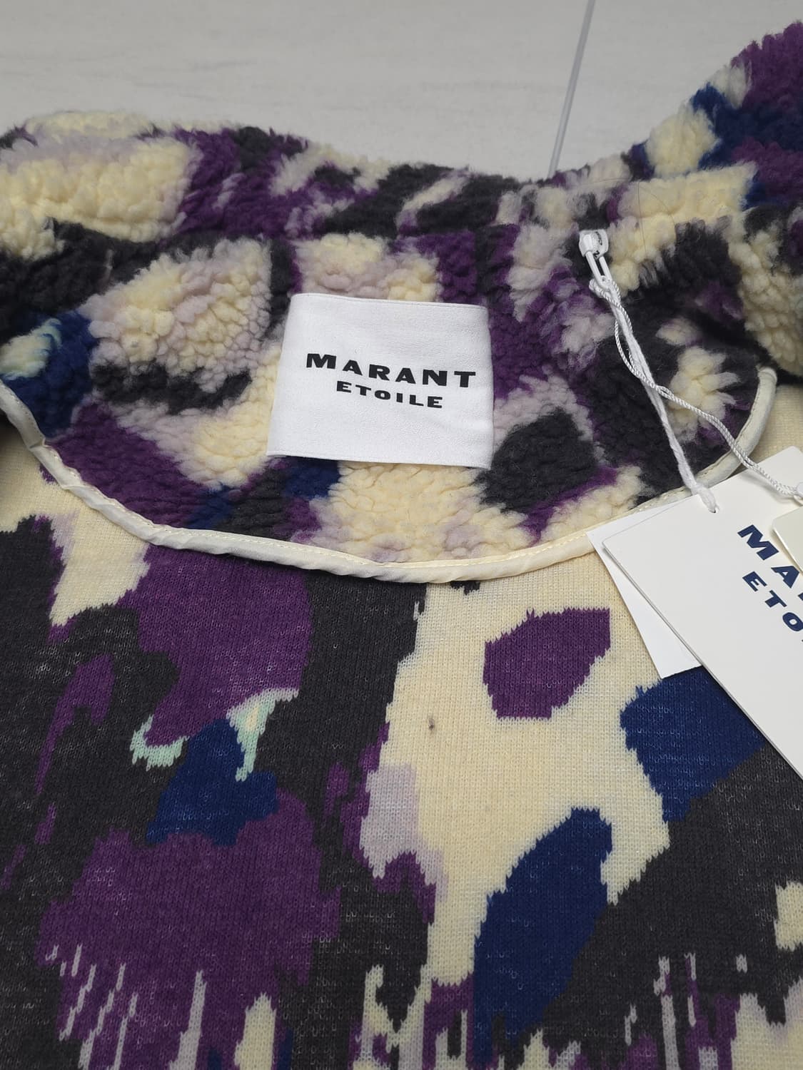 이자벨마랑 멕켄지 뽀글이 숏 스트링 코트 - 퍼플36사이즈 상품이미지3