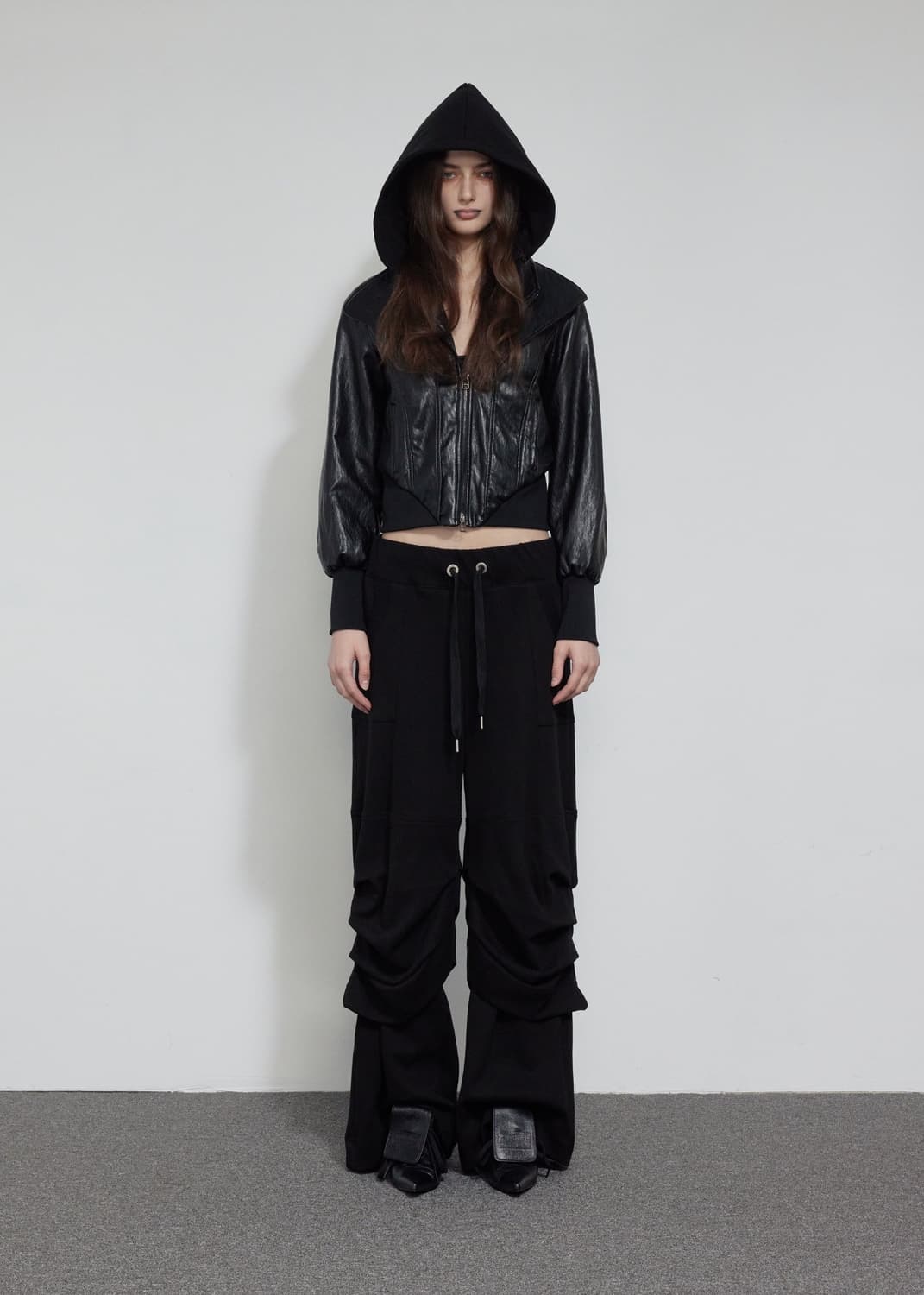 보헤미안서울 레이어드 후디 레더 자켓  HOODIE LEATHER 상품이미지1