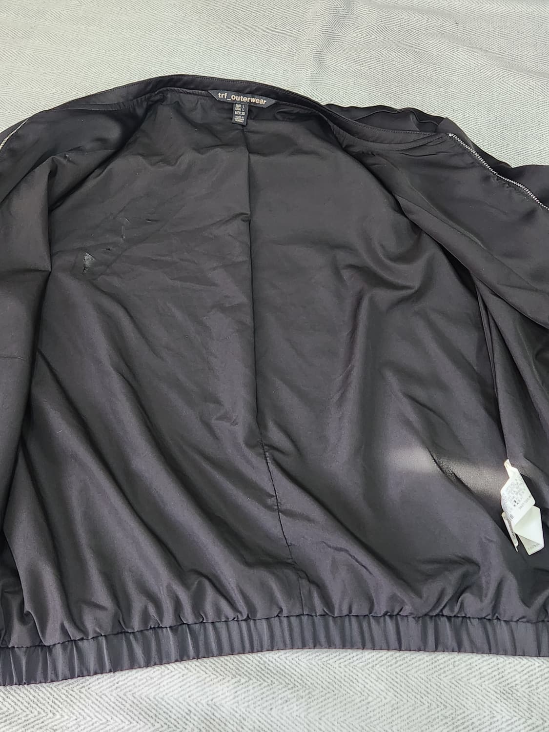 [L] 자라 TRF 블랙 프릴 봄버 자켓 여성 L 상품이미지6