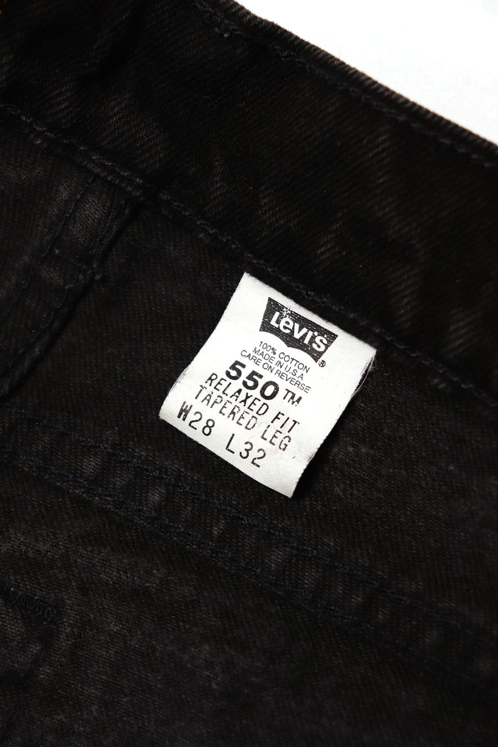 LEVIS 550 90s USA MADE 블랙 릴렉스핏 테이퍼드 레그 진 상품이미지5