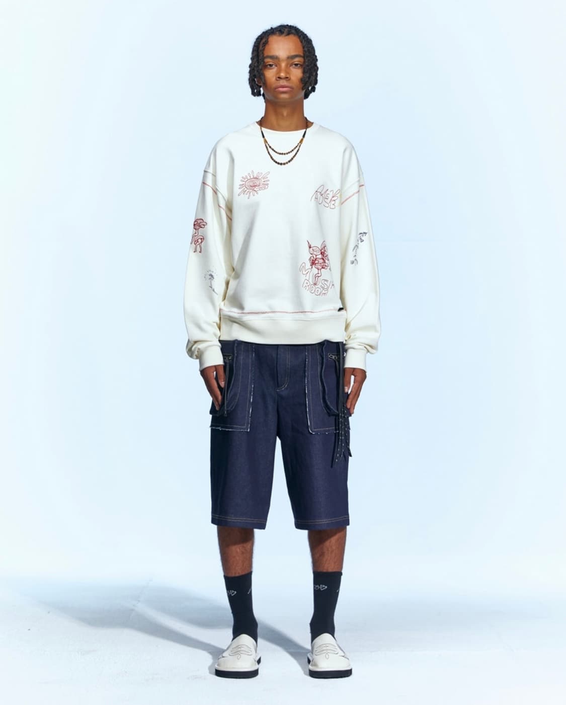 앤더슨벨 로우 엣지 카고 데님 쇼츠 apa650m 28사이즈 상품이미지4